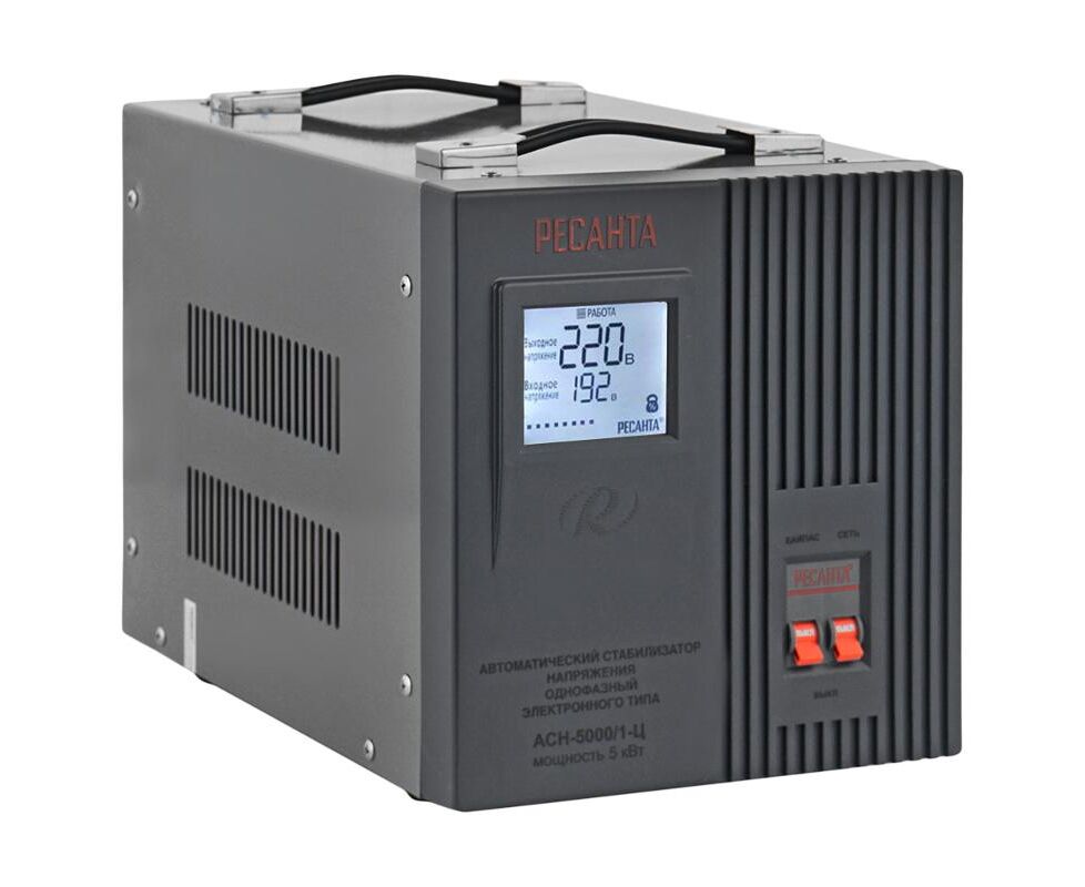 Стабилизатор напряжения Ресанта АСН-5000/1-Ц серый