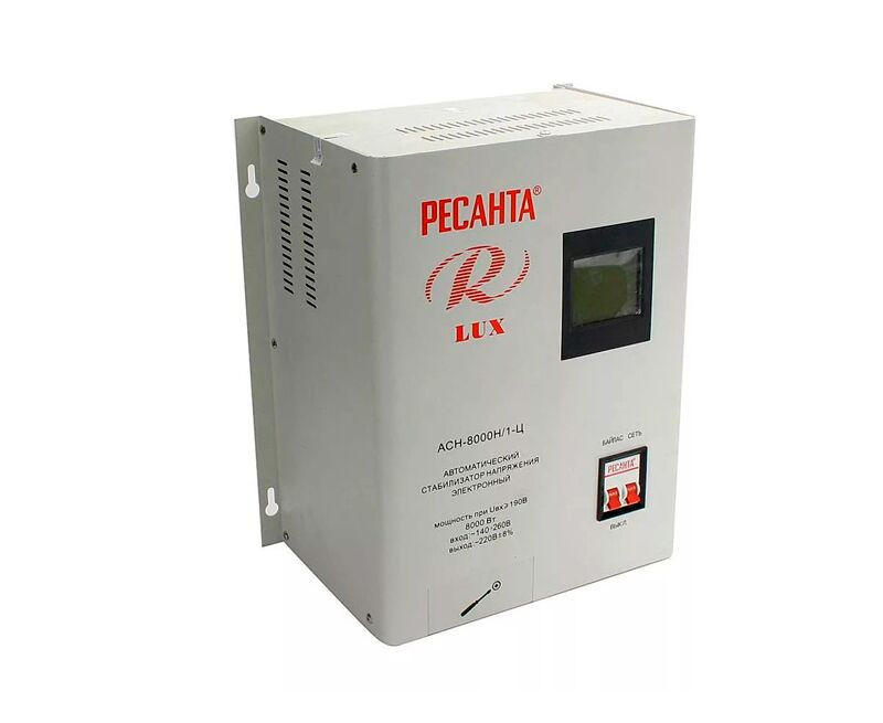 Стабилизатор напряжения Ресанта АСН-8000 Н/1-Ц белый (63/6/17)