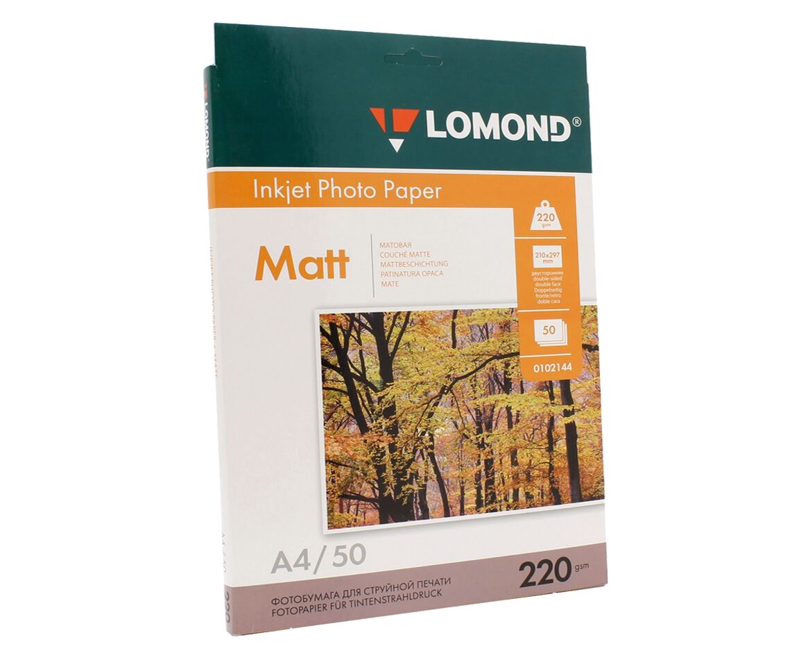 Фотобумага Lomond 0102144 A4/220г/м 2/50л./белый матовое/матовое для струйной печати