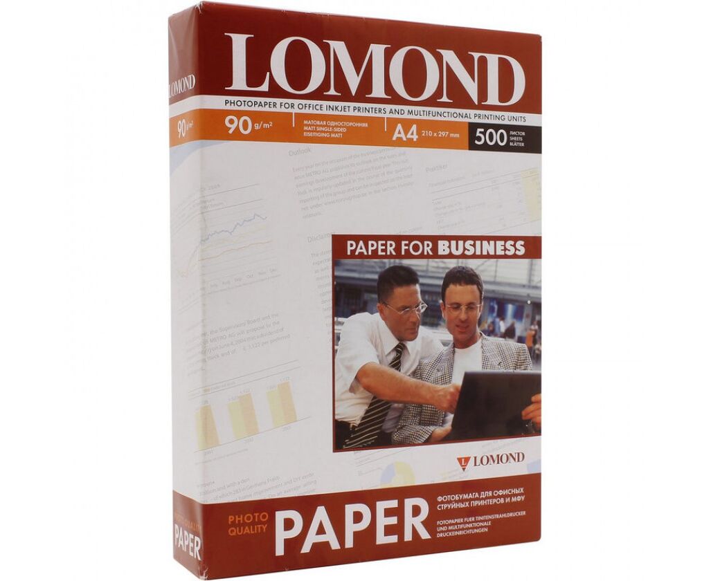 Бумага Lomond 0102131 A4/90г/м 2/500л./белый матовое для струйной печати