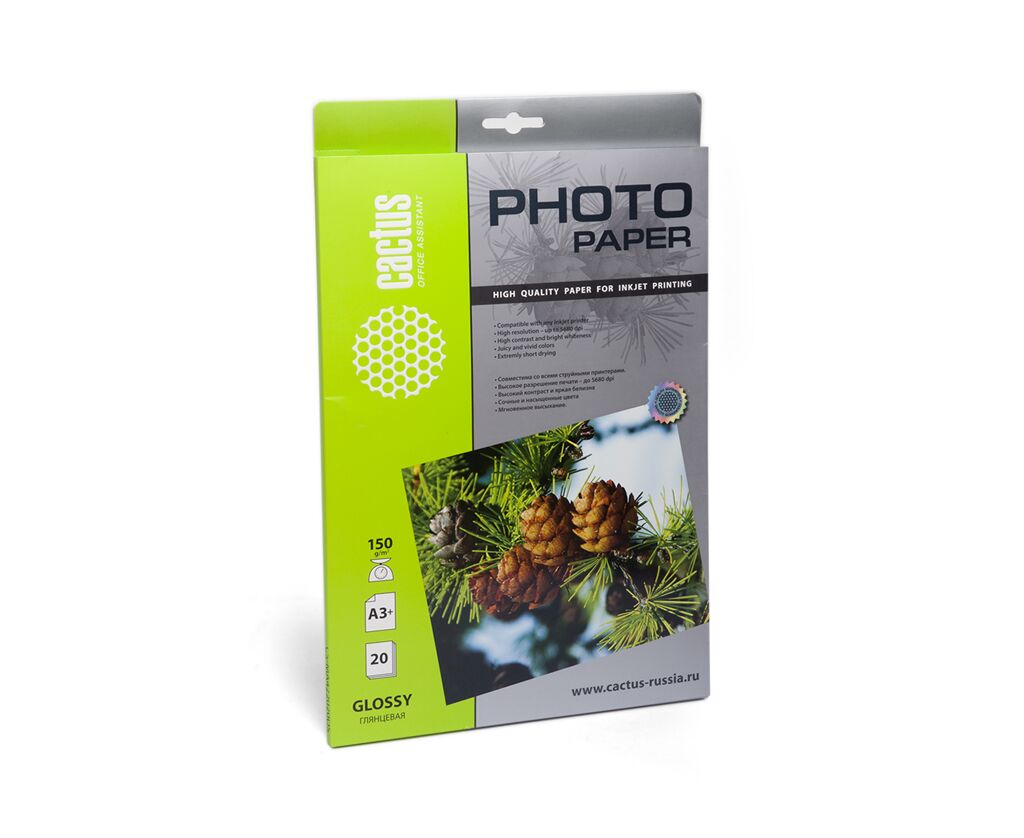 Фотобумага Cactus CS-GA318050 A3/180г/м 2/50л/белый глянцевое для струйной печати