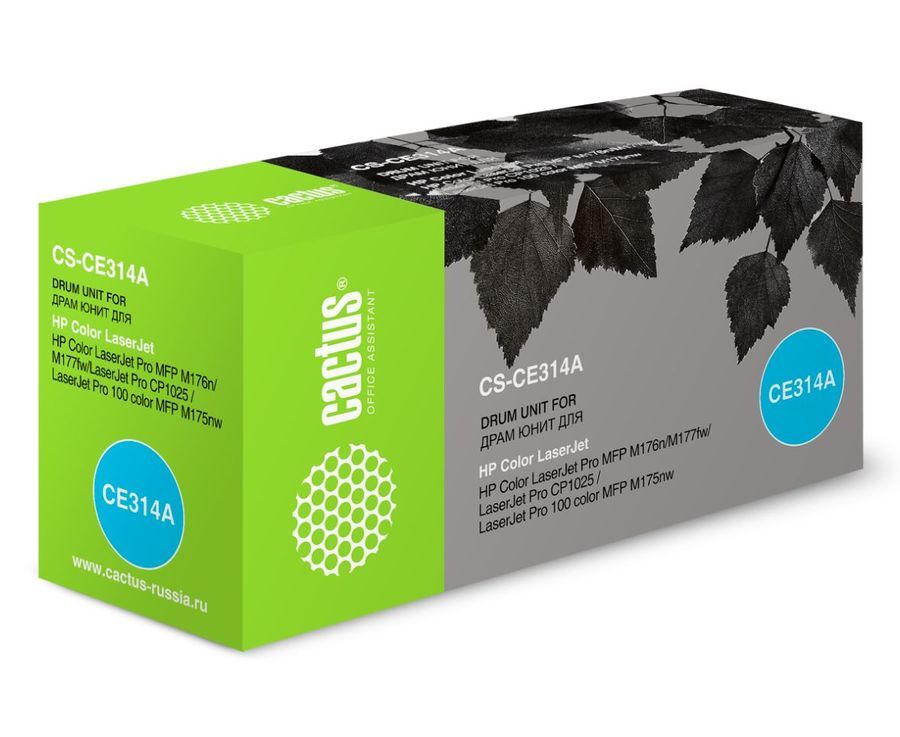 Фотобарабан Cactus CS-CE314 A ч/б:14000стр для HP CLJ CP1012 Pro/CP1025 Pro/CP1025nw Pro/CP102