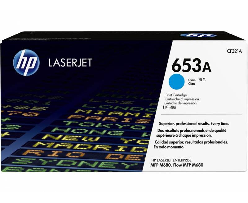 Картридж лазерный HP 653 A CF321 A голубой (16000стр.) для HP MFP M680