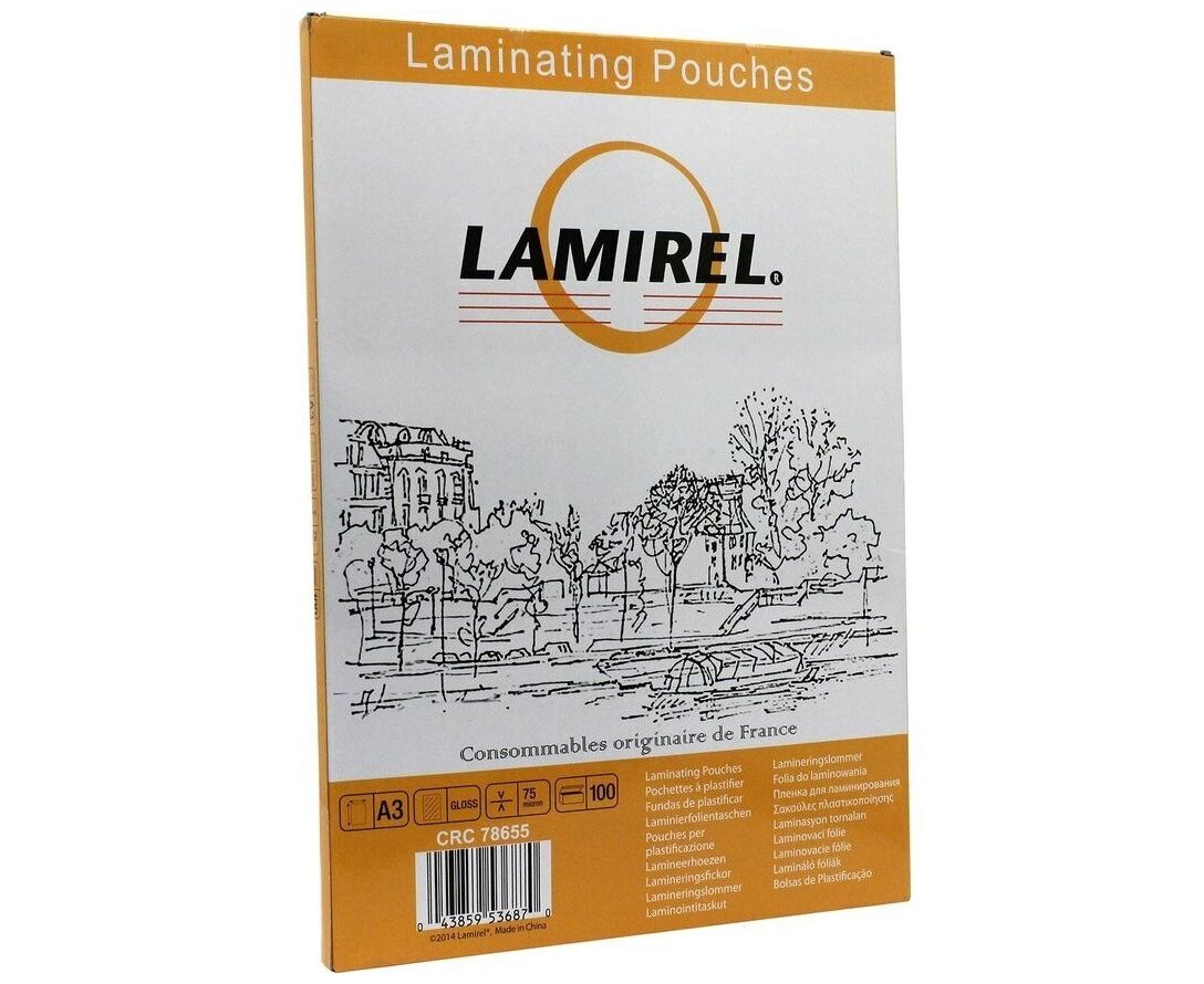 Пленка для ламинирования Lamirel LA-7865501 А3, 75мкм, 100 шт.