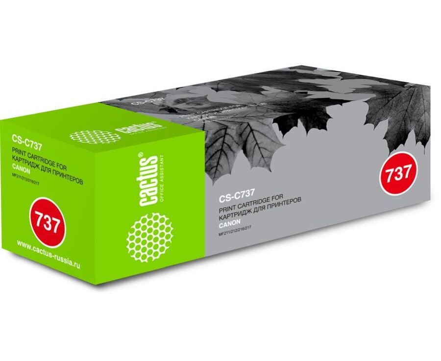 Тонер Картридж Cactus Cactus CS-C737 черный для CANON MF210/211/212/216/217/220 (2400стр.)