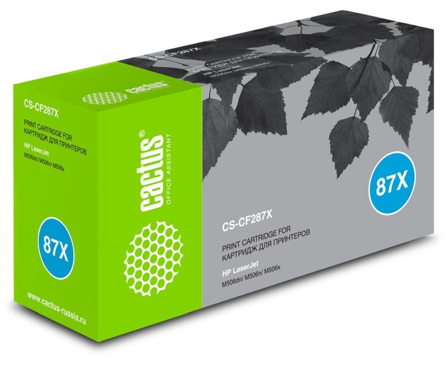 Тонер Картридж Cactus CS-CF287 X-MPS черный (24000стр.) для HP LJ M506dn/ M506n/ M506x