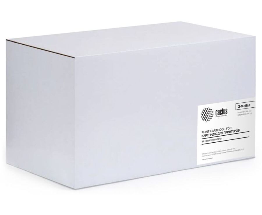 Тонер Картридж Cactus CS-CF283 AD черный x2уп. для HP LJ Pro M125nw/M127fw (1500стр.)