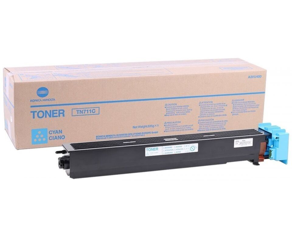 Тонер Konica-Minolta bizhub (A3 VU450) C654/754/Pro C754 синий TN-711 C