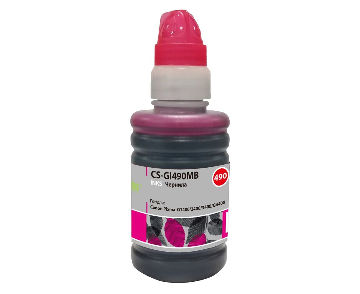 Чернила Cactus CS-GI490 MB GI-490 пурпурный 100мл для Canon Pixma G1400/G2400/G3400