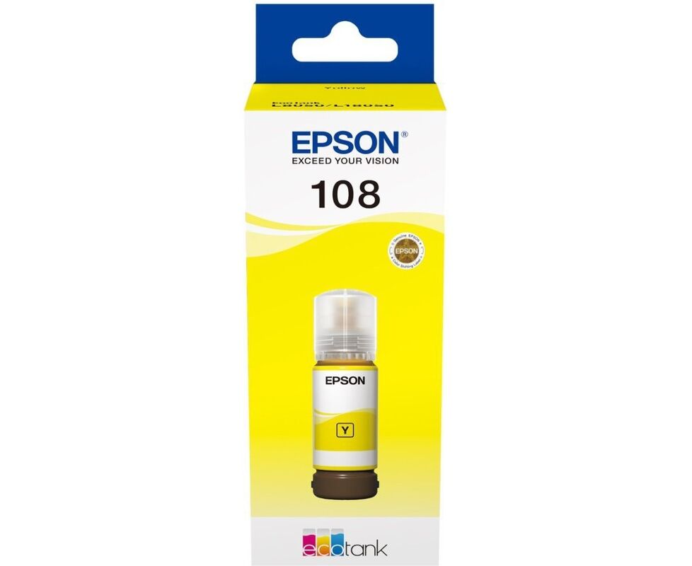 Чернила Epson 108 C13 T09 C44 A желтый 70мл для Epson L8050/L18050