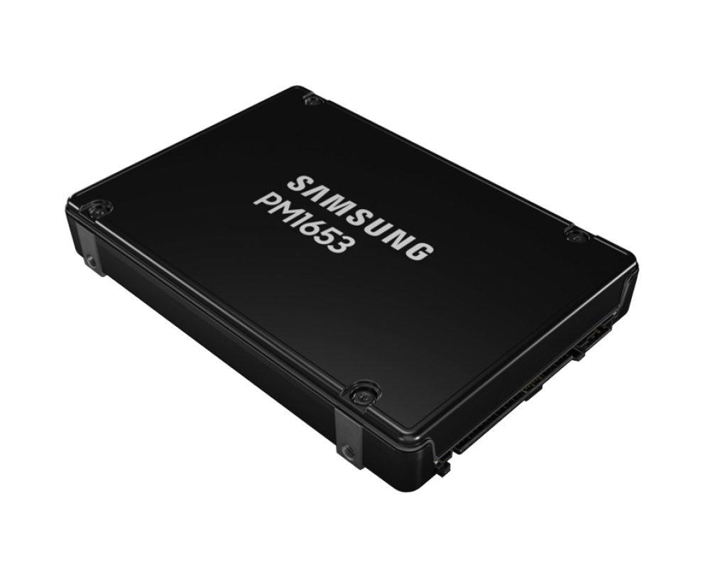 SSD Samsung 3.84 TB MZILG3 T8 HCLS-00 A07 Enterprise SSD, 2.5"(SFF), PM1653, SAS 24 Gb/s, R4200/W3700 Mb/s, IOPS(R4 K) 770 K/135 K, MTBF 2 M, 1 DWPD/5 Y, TBW 7008 TB, OEM