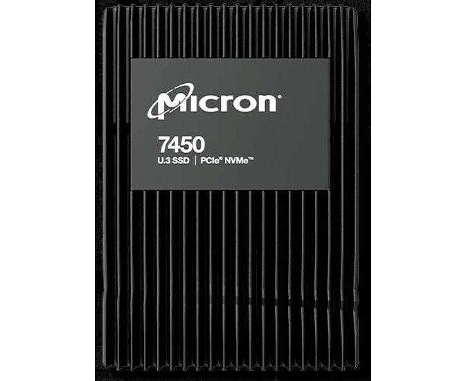SSD Crucial Micron 7450 MAX MTFDKCC1 T6 TFS-1 BC1 ZABYY, 1600 GB, U.3(2.5" 15mm), NV Me, PC Ie 4.0 x4, 3 D TLC