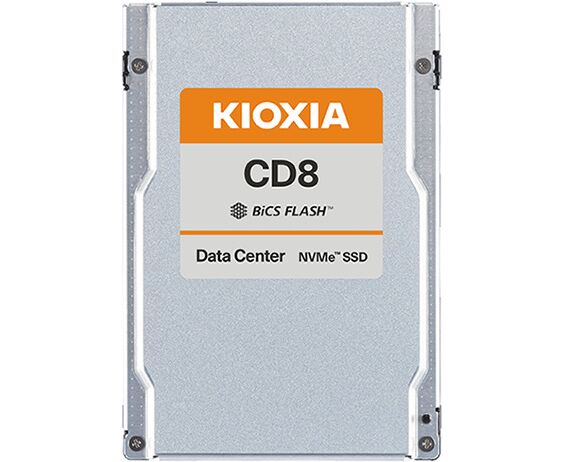 SSD KIOXIA CD8-R (KCD81 RUG7 T68) 2,5"(SFF/U.2), 7680 GB (7.68 TB), NV Me 1.4/PC Ie 4.0 1x4, R7100/W6000 MB/s, IOPS(R4 K) 1150 K/200 K, MTTF 2,5 M, 1 DWPD/5 Y