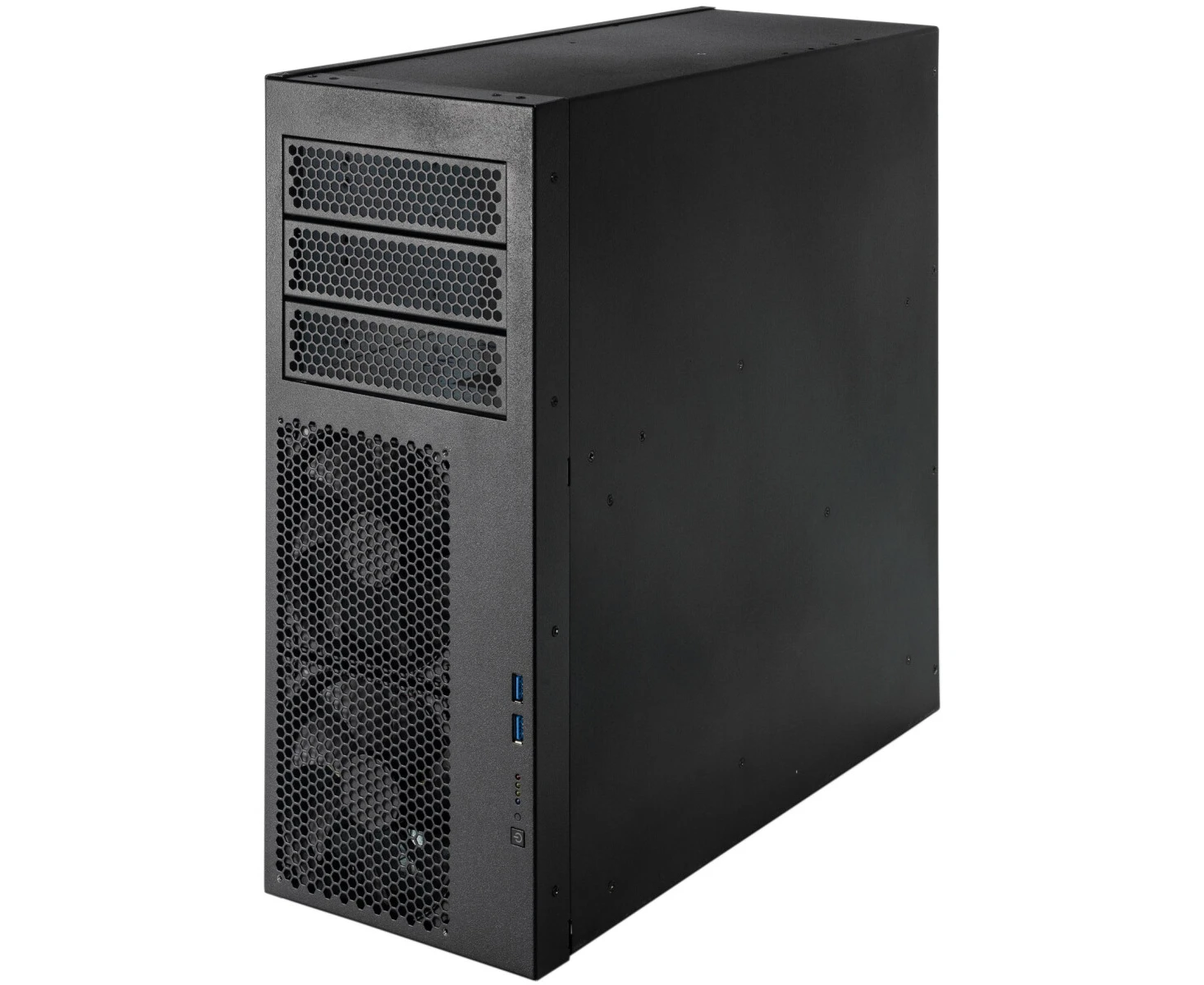 Корпус Procase PT443-B-0-RA Tower,3x5.25,черный,без блока питания,глубина 432мм,6-32, фильтр, MB PICMG 1.3, PICMG 1.0)