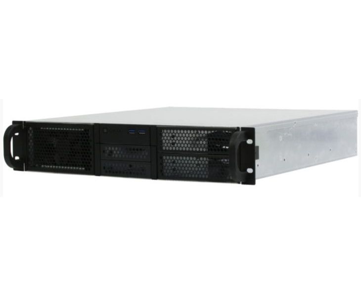 Корпус Procase RE204-D2 H5-M-48 2 U server case,2x5.25+5 HDD,черный,без блока питания(PS/2,mini-redundant),глубина 480мм,m ATX 9.6"x9.6"