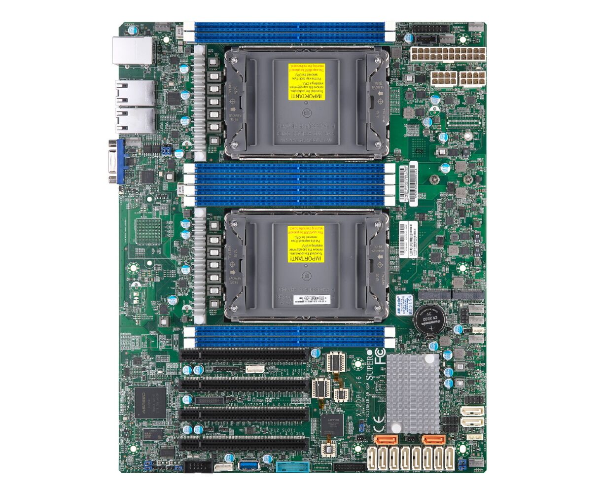 Материнская плата Supermicro MBD-X12 DPL-i6-B 2x CPU X12 DPL-i6 3rd Gen Xeon Scalable TDP 185 W/8x DIMM/12 XSATA/M.2 Bulk
