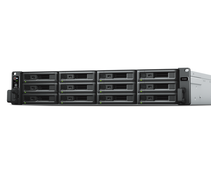 NAS Synology Rack 2 U Unified Dual Cont Array (QC2,4 Ghz CPU/8 Gbupto64/2x1 Gb E+1x10 Gb ERJ45(+1x Exp Slot) per contr)No HDD(upto12 2,5"/3,5"SA Supto36with 2x RXD1
