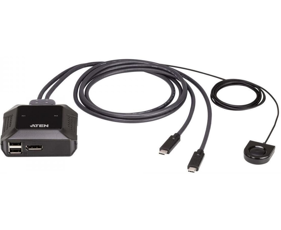 KVM-переключатель Aten US3312-AT 2-Port USB-C 4 K Display Port Cable KVM Switch