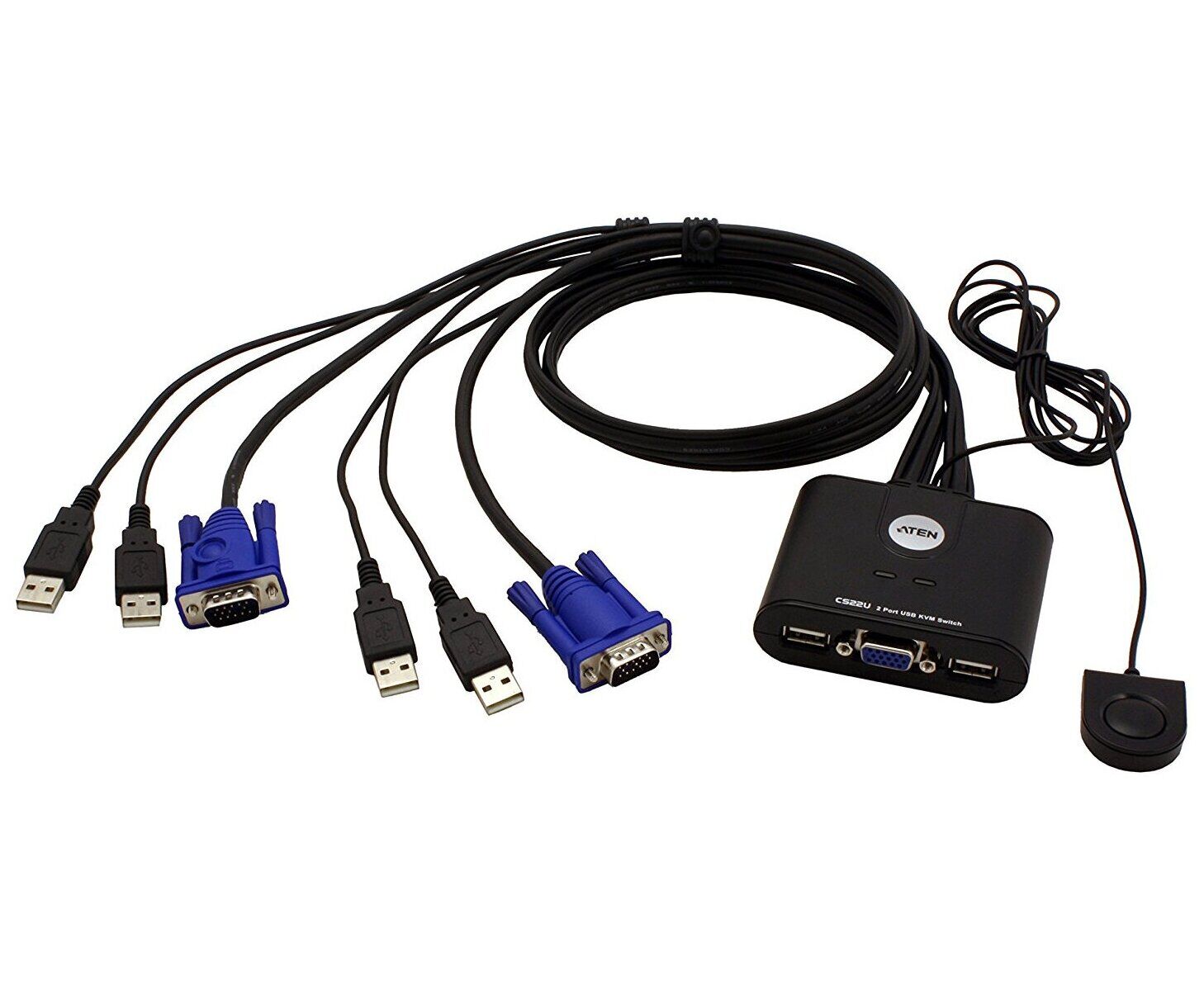 KVM-переключатель Aten CS22 U-(A7) 2 Port USB KVM Switch