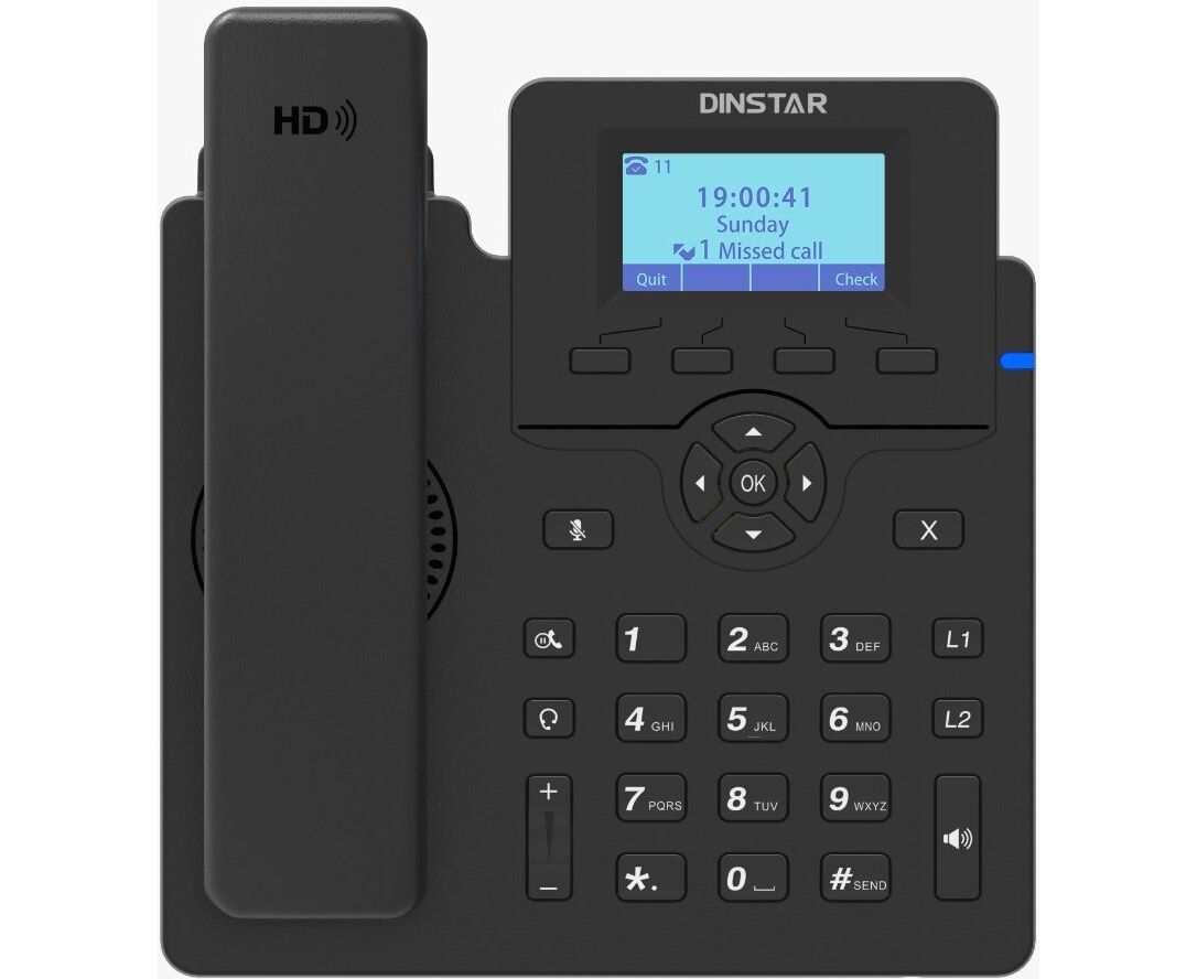 Телефон IP Dinstar C60 UP черный