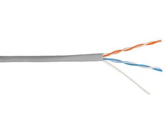 Кабель информационный Lanmaster NM-UTP5 E2 PR-CCA кат.5е U/UTP не экранированный 2 X2 PVC внутренний 305м серый