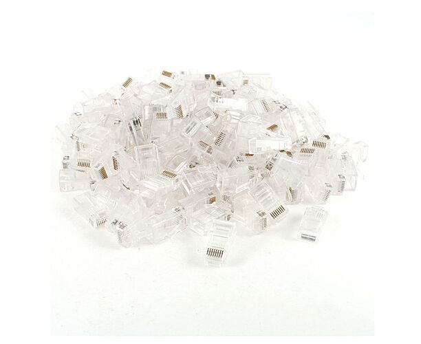 Коннектор De Tech RJ45 8 P8 C F/G прозрачный (1000 шт/упак)