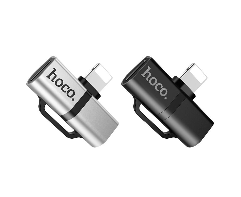 Адаптер audio для Lightning 8-pin Hoco LS20 (Black)