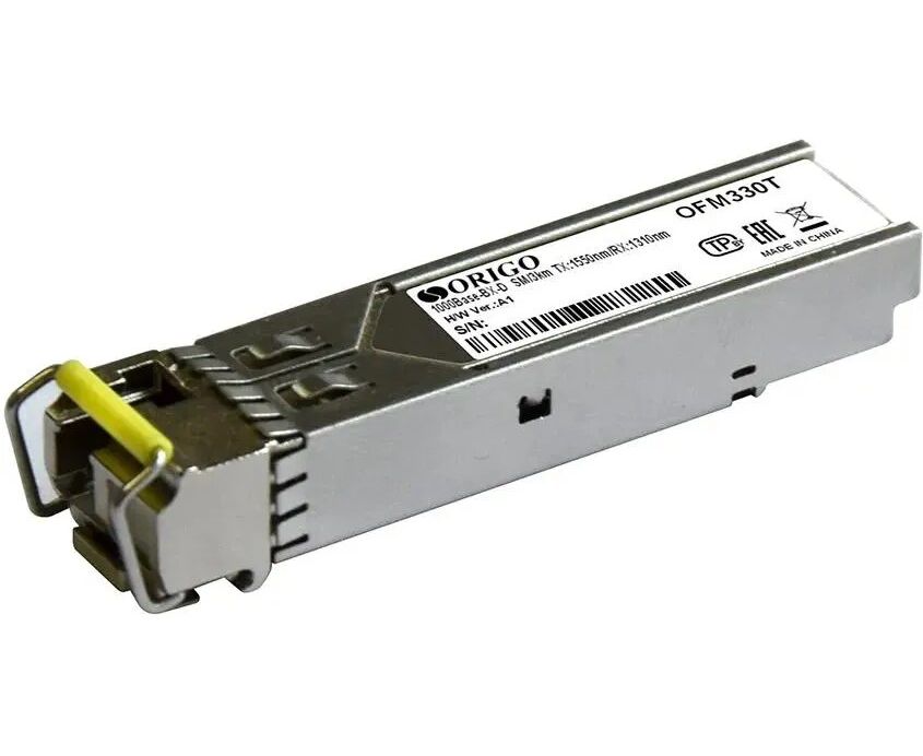 SFP-трансивер ORIGO OFM330 T/10 KM/A1 A WDM 1000 Base-BX-D (Simplex LC), TX 1550нм, RX 1310нм, одномод, до 10км