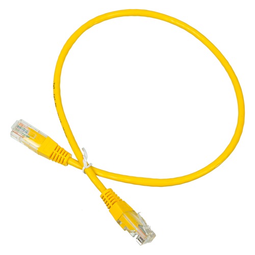 Патч-корд медный Lanmaster UTP TWT-45-45-0.5-YL желтый вилка RJ-45-вилка RJ-45 кат.5е 0.5м ПВХ (1шт)