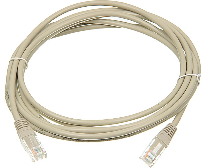 Патч-корд Lanmaster TWT-45-45-3.0-GY UTP RJ-45 вил.-вилка RJ-45 кат.5 E 3м серый ПВХ (уп.:1шт)