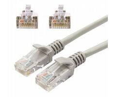 Патч-корд UTP5e, 20 м, литой, многожильный, биметалл CCA, 26 AWG, PVC, серый, CABLEXPERT PP12-20 M