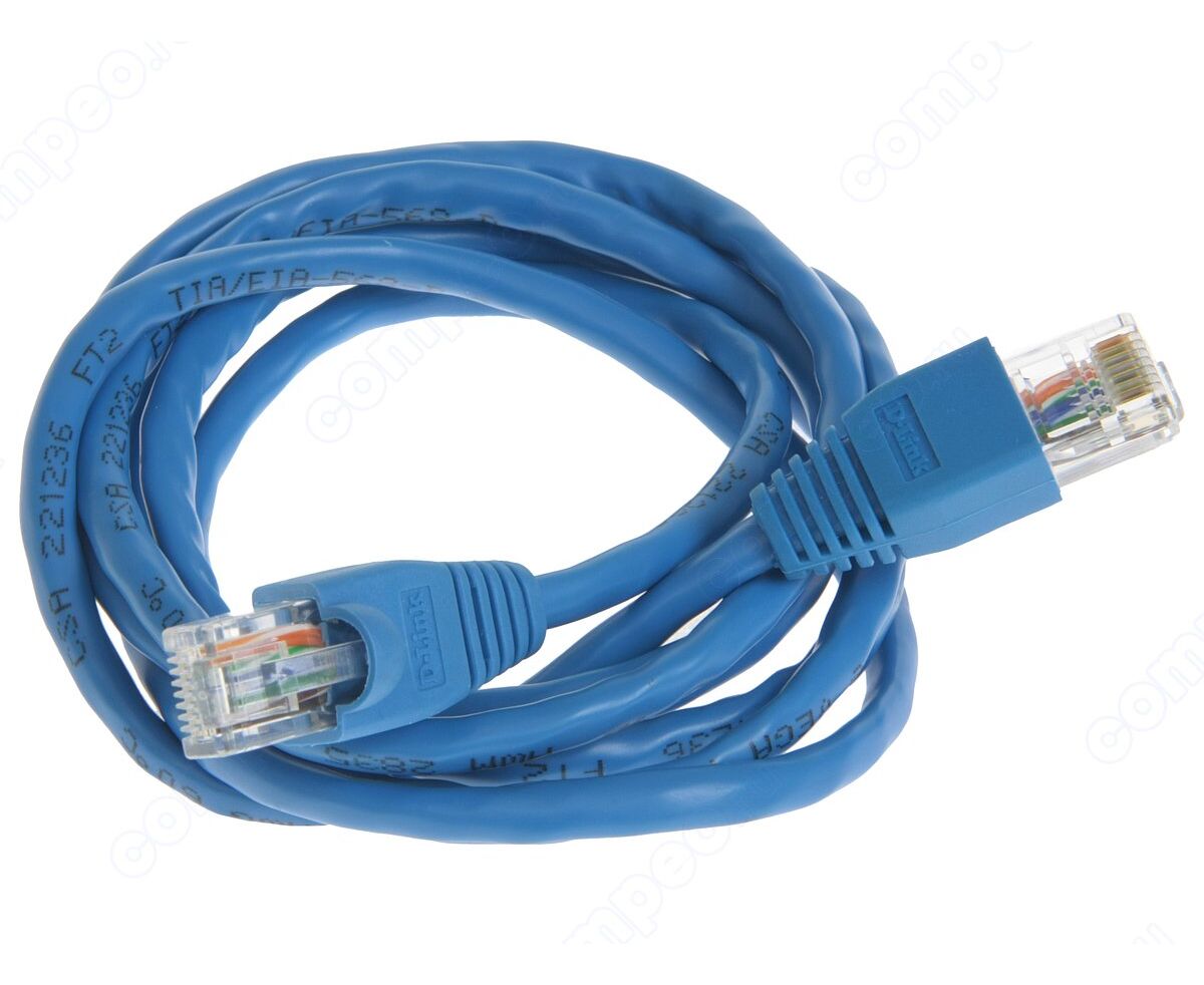 Патч-корд UTP5e, 5 м, литой, многожильный, биметалл CCA, 26 AWG, PVC, синий CABLEXPERT PP12-5 M/B
