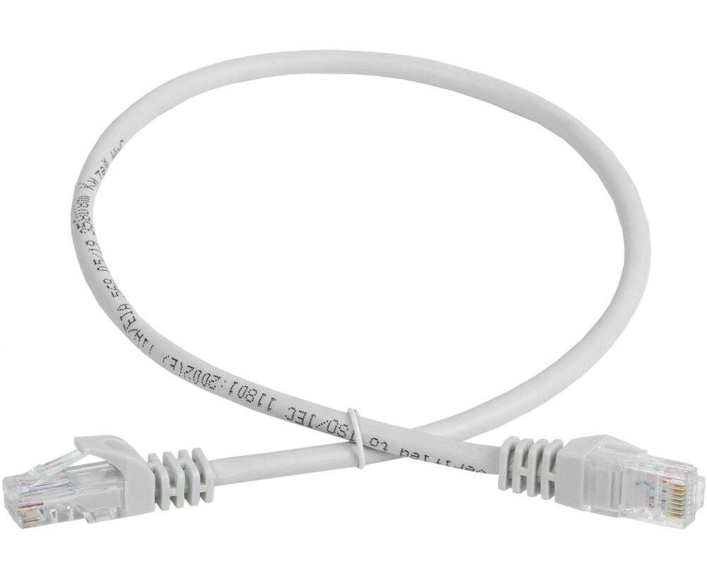 Патч-корд ITK Generica (PC01-C5 EU-05 M-G) кат. 5 Е UTP 0,5м серый