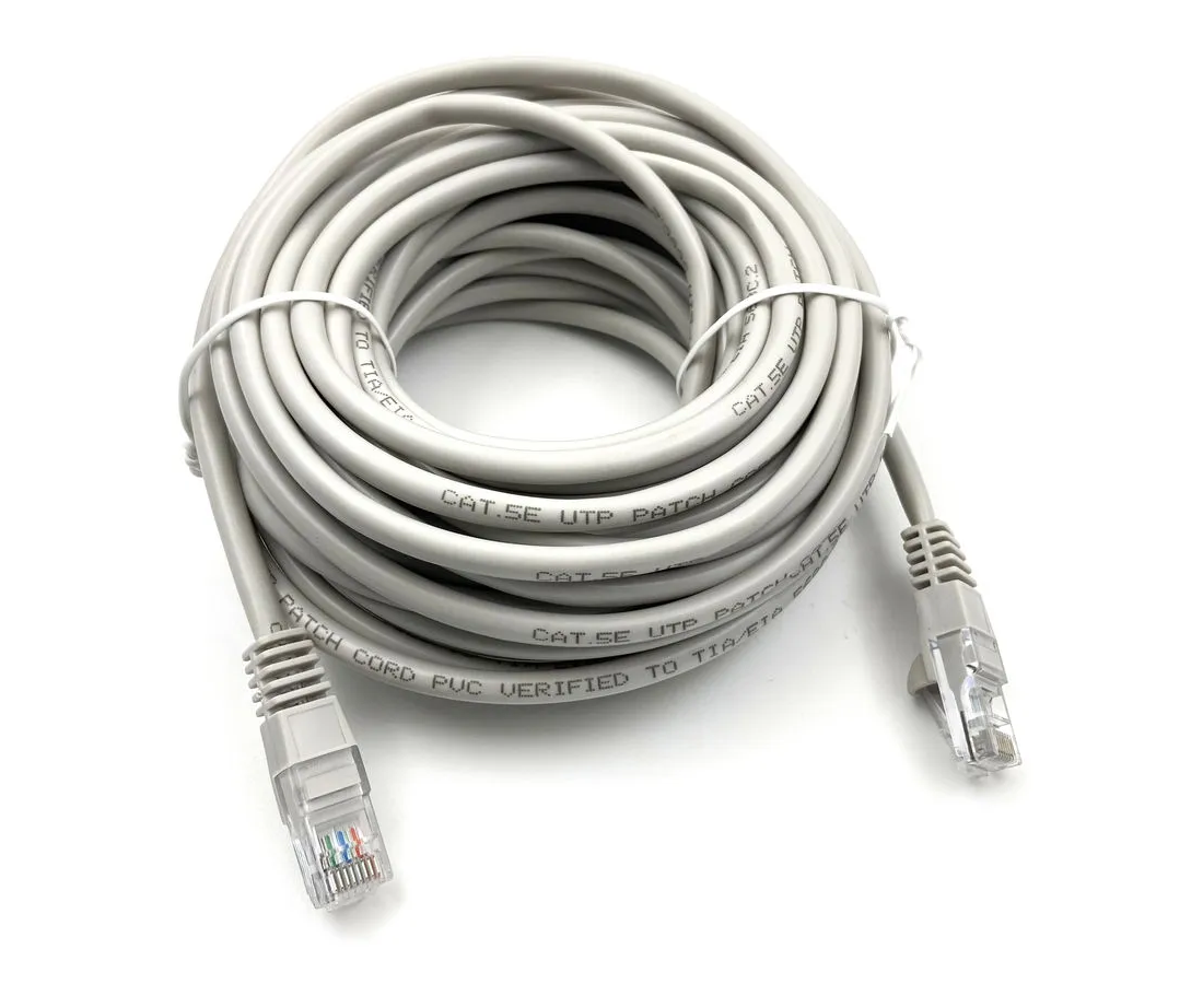 Патч-корд Buro (UTP-5 E-10 M-G) UTP 4 пары cat5 E CCA molded 10м серый RJ-45 (m)-RJ-45 (m)