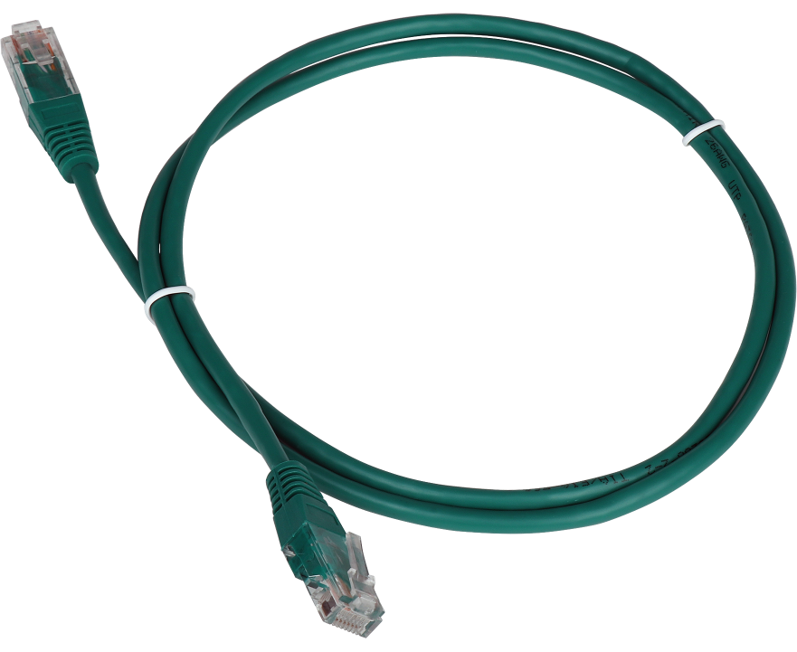 Патч-корд TWT (TWT-45-45-2.0-GN) TWT UTP кат.5e, с заливными колпачками, 2.0 м, зеленый