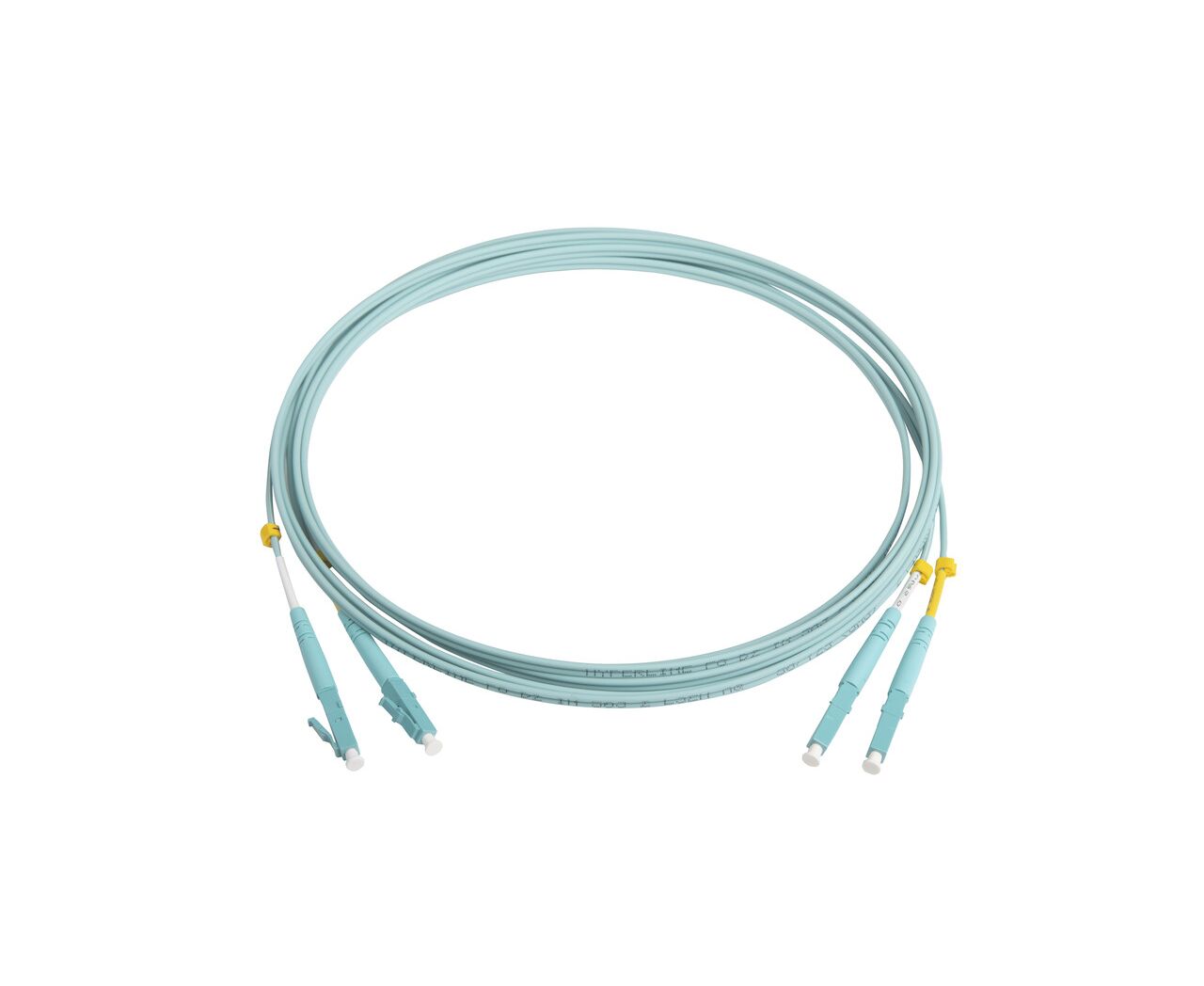 Патч-корд HYPERLINE FC-D2-503-LC/PR-LC/PR-H-3 M-LSZH-AQ волоконно-оптический MM 50/125(OM3), LC-LC, duplex, 10 G/40 G, LSZH, 3 м (001863)