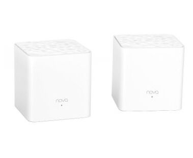 TENDA NOVA MW3-2, Mesh система из двух Wi-Fi роутеров AC1200 Dual-Band, 867 Mbps at 5 G Hz + 300 Mbps at 2.4 G Hz, 802.11ac/a/b/g/n, 1 10/100 WAN + 4 10/100 LAN, 2 3d Bi internal antennas