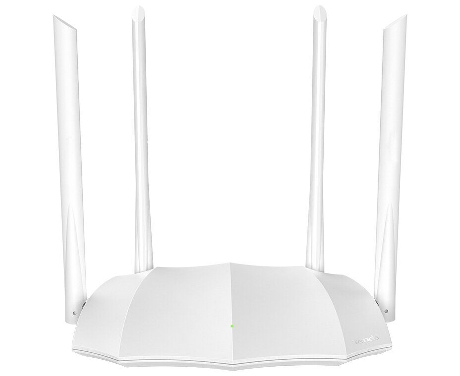 Tenda AC5 V3.0 Двухдиапазонный Wi Fi роутер AC1200, до 300 Мбит/с на 2,4 ГГц + до 867 Мбит/с до 5 ГГц, LAN 3x100 Мбит/с, WAN 1x100 Мбит/с, 4*6d Bi антенны, белый корпус