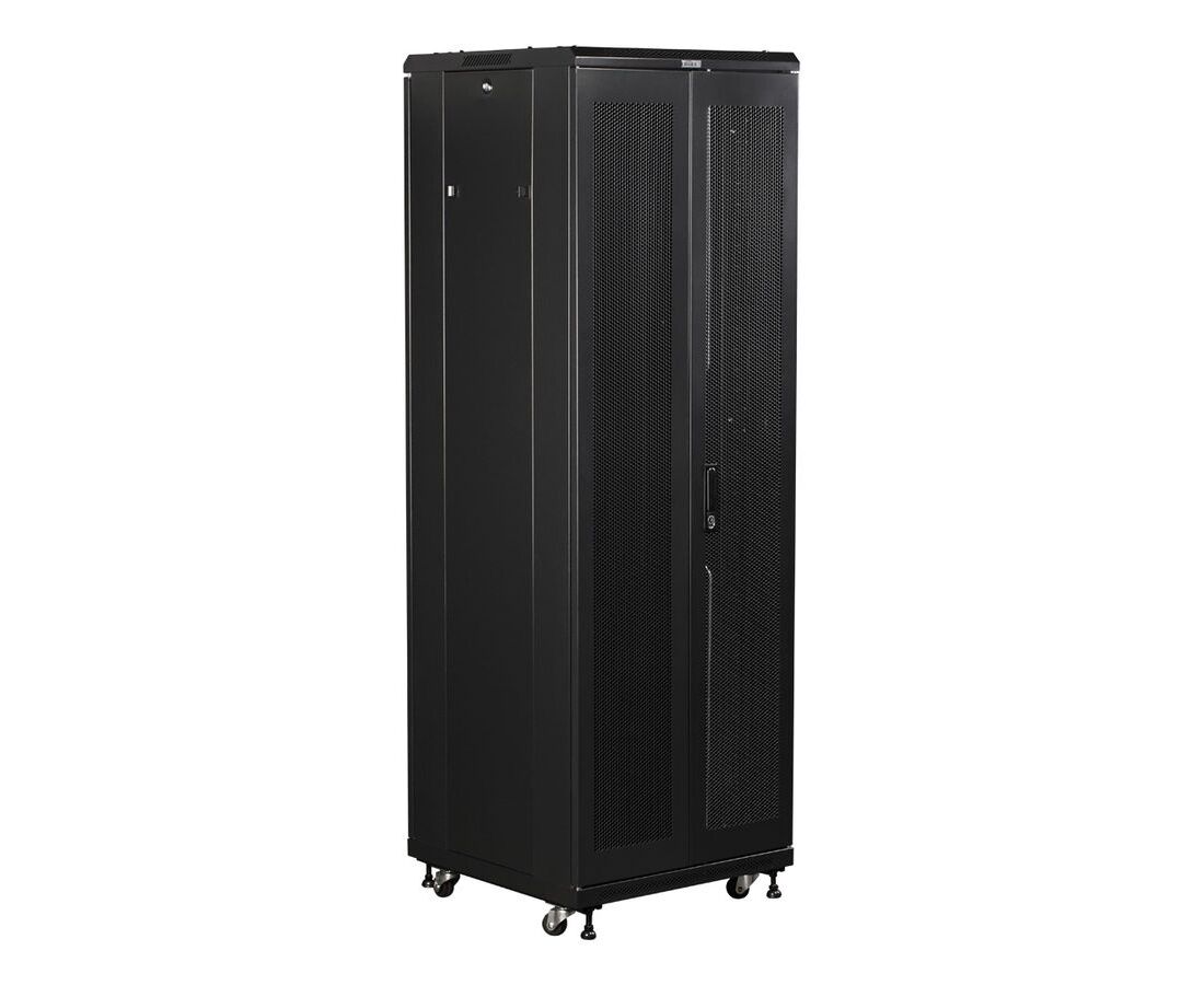 Шкаф серверный Lanmaster TWT-CBB-42 U-8 X10-G1 напольный 42 U 800x1000мм пер.дв.стекл черный