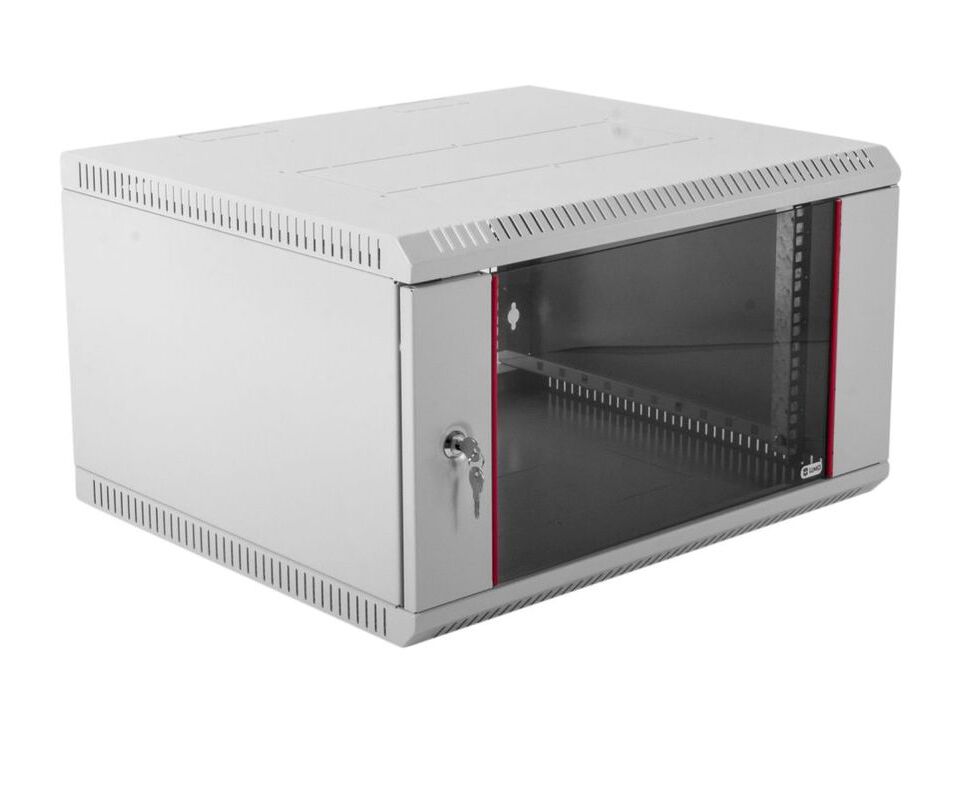 Шкаф коммутационный ЦМО ШРН-Э-9.350 серый 9 U 600x350мм пер.дв.стекл несъемн.бок.пан.