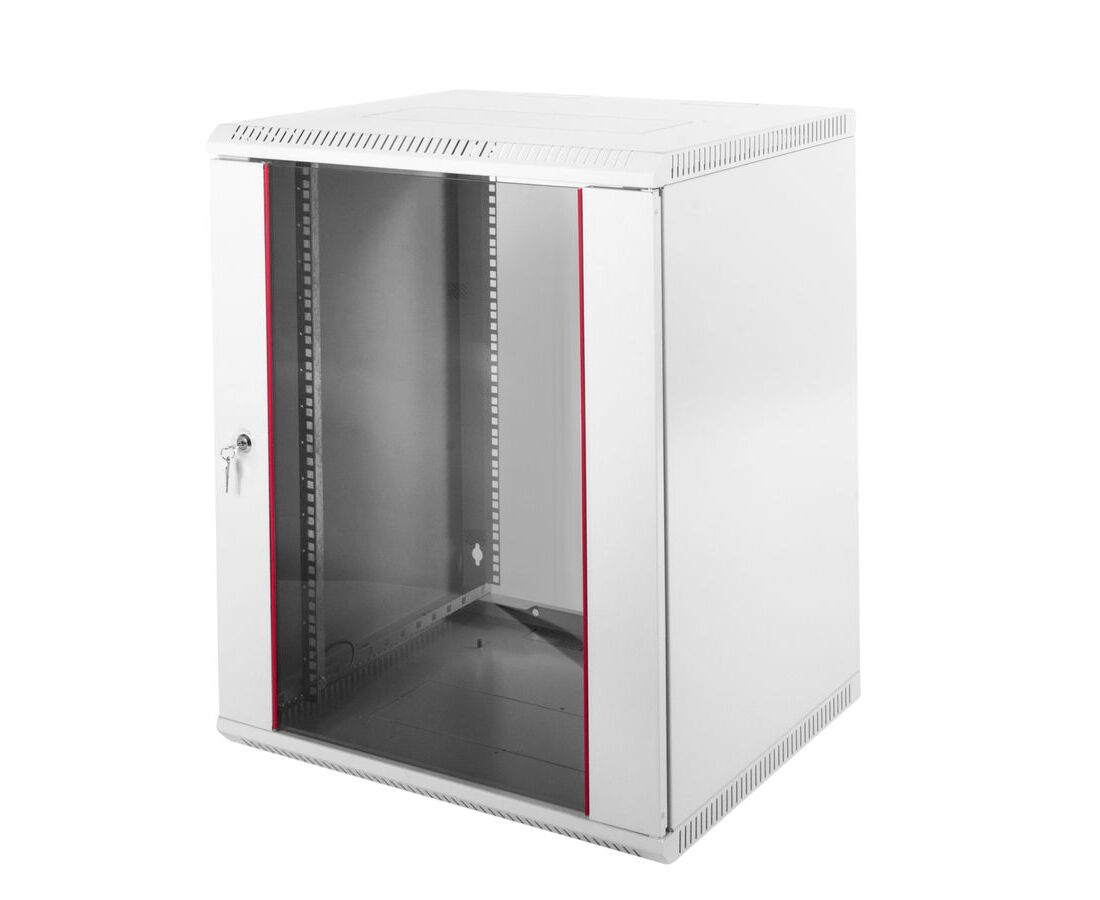 Шкаф коммутационный ЦМО ШРН-Э-15.500 15 U 600x520мм пер.дв.стекл несъемн.бок.пан. 50кг серый