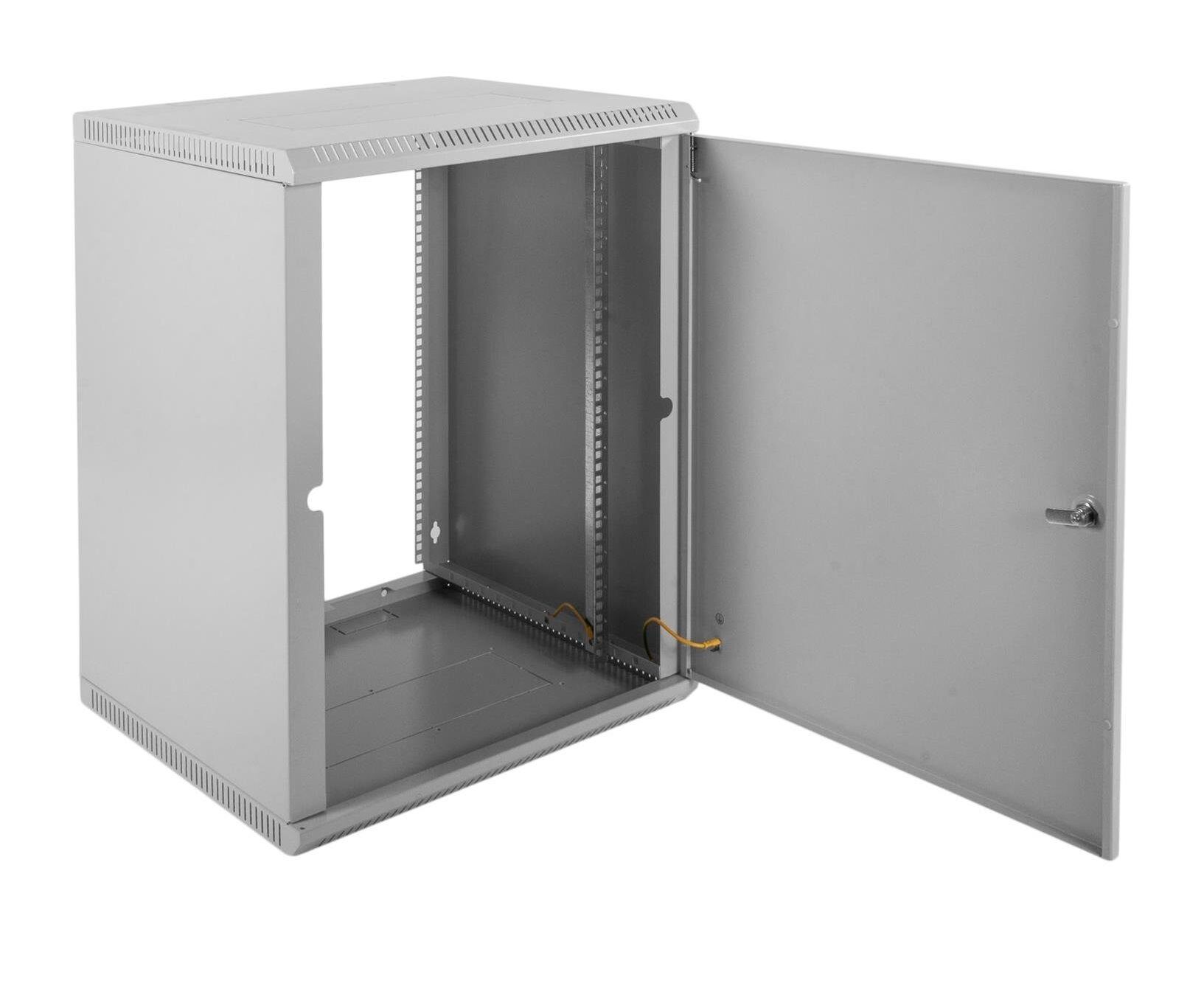 Шкаф коммутационный ЦМО ШРН-12.650 12 U 600x650мм пер.дв.стекл несъемн.бок.пан. 50кг серый