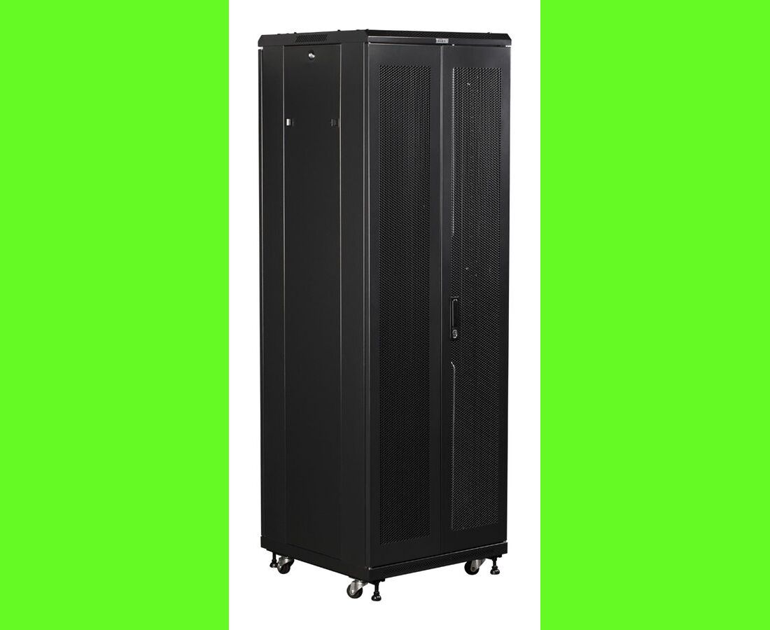 Шкаф коммутационный Lanmaster (TWT-CBB-22 U-6 X6-G1) напольный 22 U 600x600мм пер.дв.стекл черный