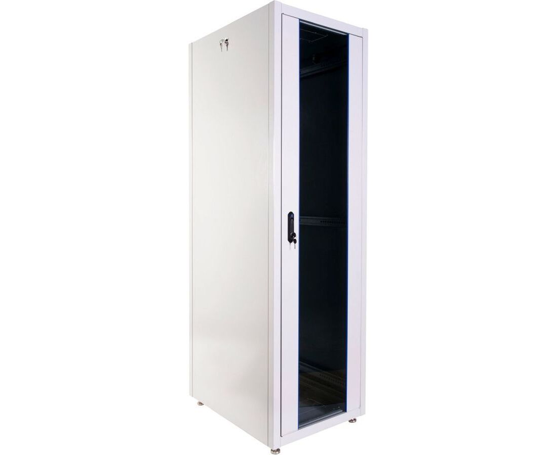 Шкаф телекоммуникационный напольный ЭКОНОМ 42 U (600 800) дверь стекло, дверь металл ШТК-Э-42.6.8-13 АА