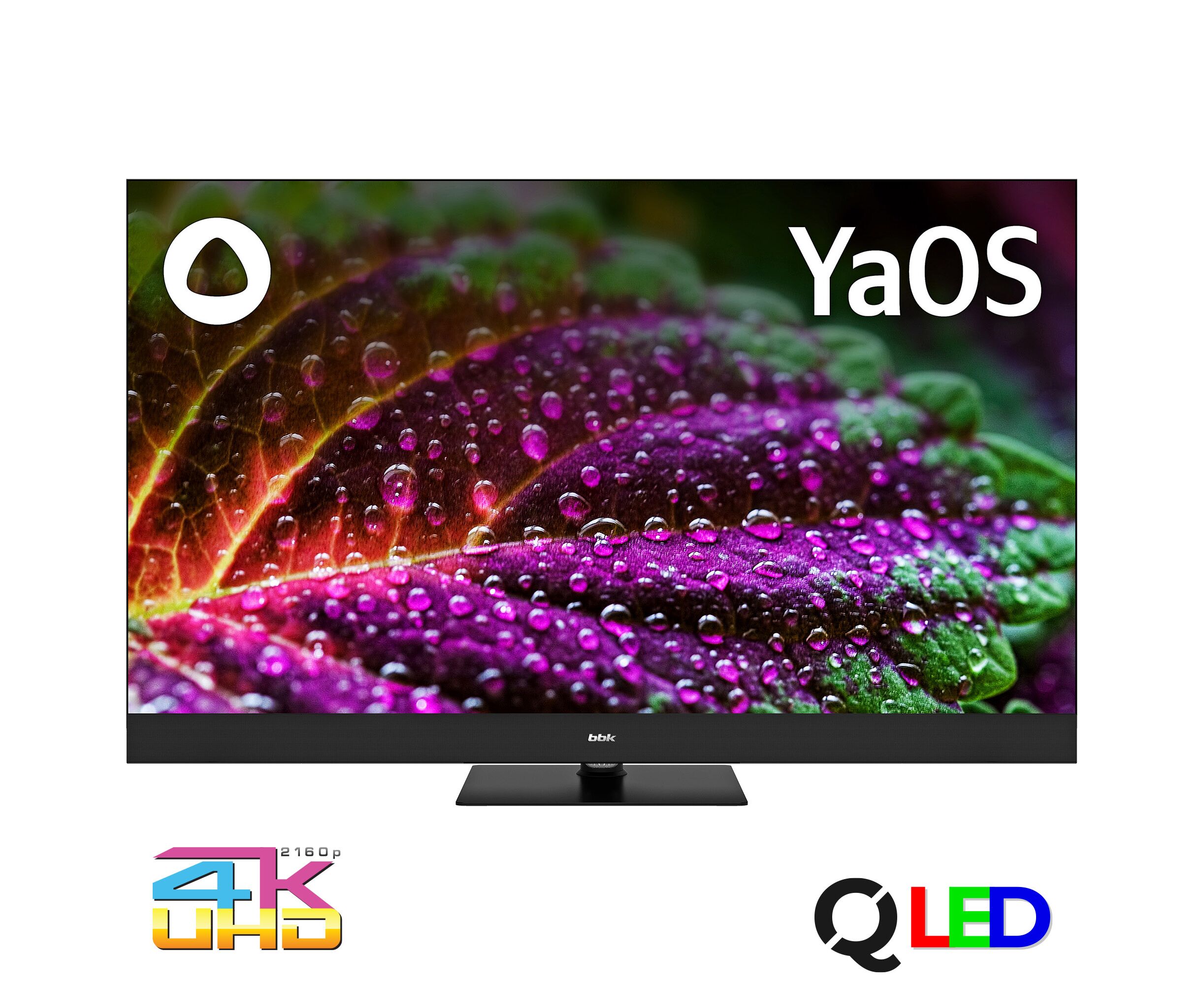 43" Телевизор BBK 43 LED-8259/UTS2 C черный 3840x2160, 4 K Ultra HD, 60 Гц, Wi-Fi, Smart TV, Яндекс ТВ