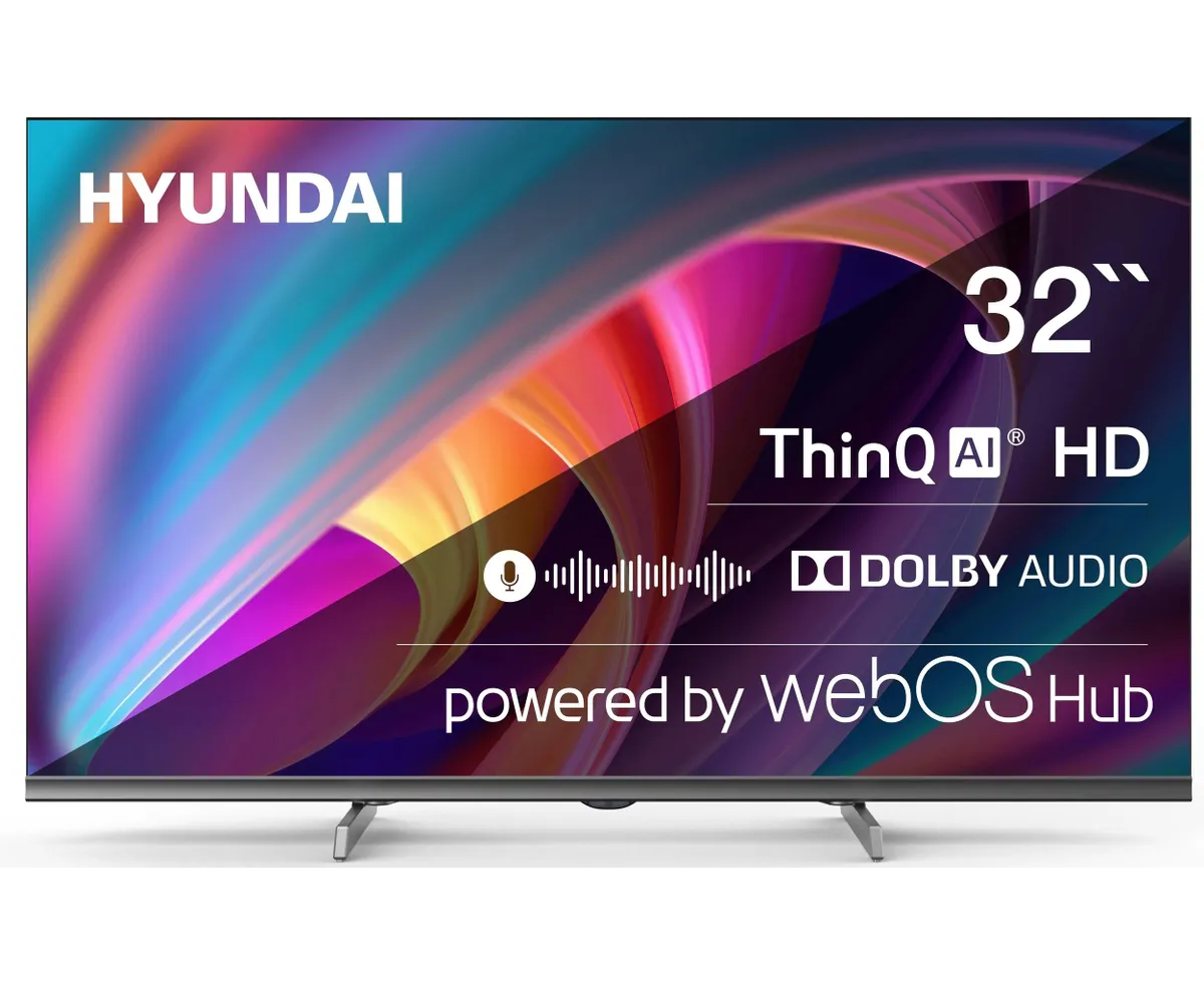 32" Телевизор Hyundai H-LED32 BS5100 черный 1366x768, HD, 60 Гц, Wi-Fi, Smart TV, Web OS