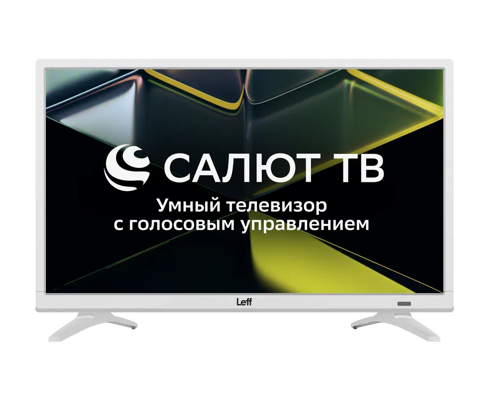 24" Телевизор LEFF 24 F691 T белый 1920x1080 Full HD, 60 Гц, Smart Салют