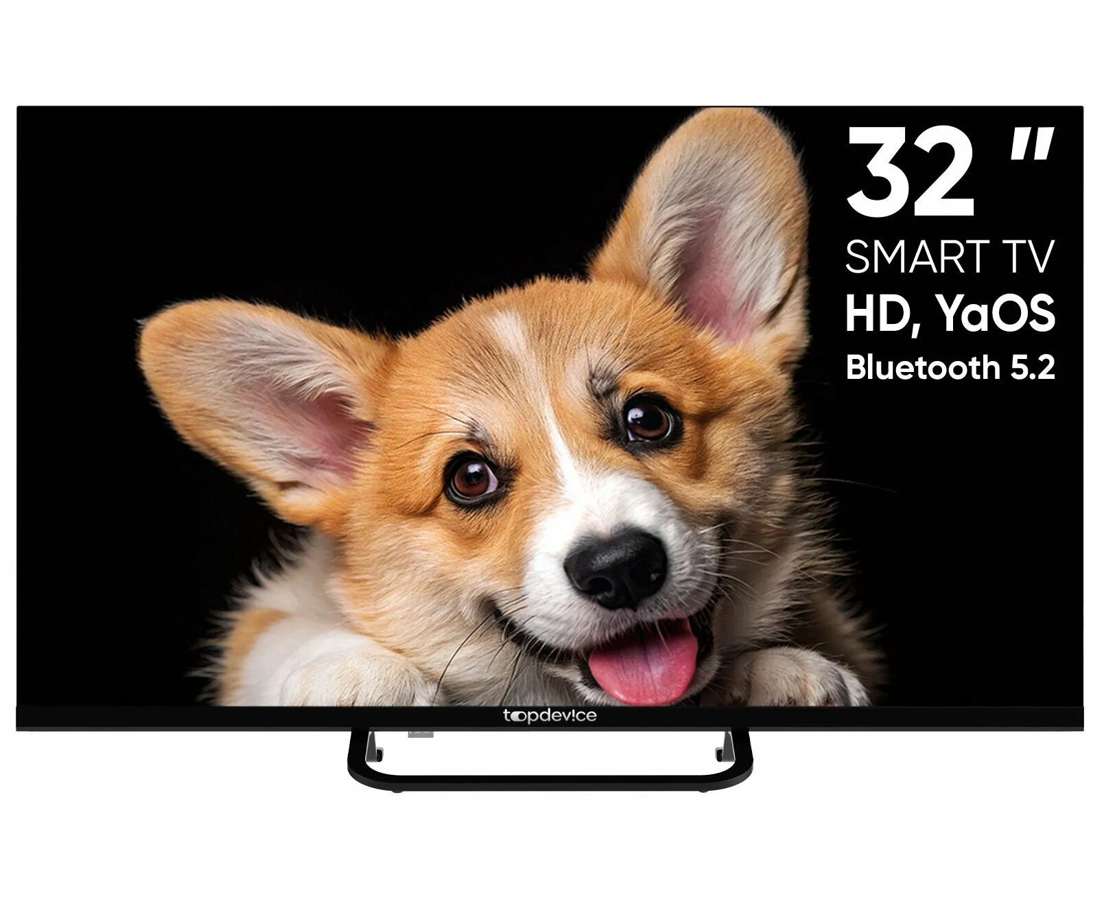 32" Телевизор Top Device TDTV32 CS03 H черный 1366x768, HD, 60 Гц, Wi-Fi, Smart TV, Яндекс ТВ