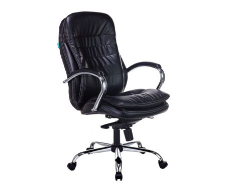 Кресло руководителя Бюрократ T-9950/Black черный кожа крестовина хром