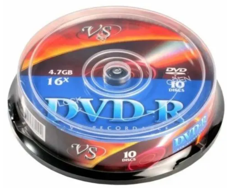 VS DVD-R 4,7 GB 16x CB/10, (Арт. VSDVDRCB1001)